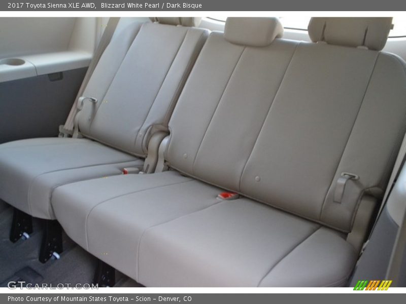 Rear Seat of 2017 Sienna XLE AWD