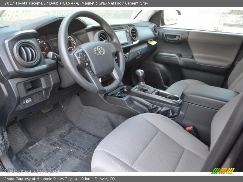  2017 Tacoma SR Double Cab 4x4 Cement Gray Interior