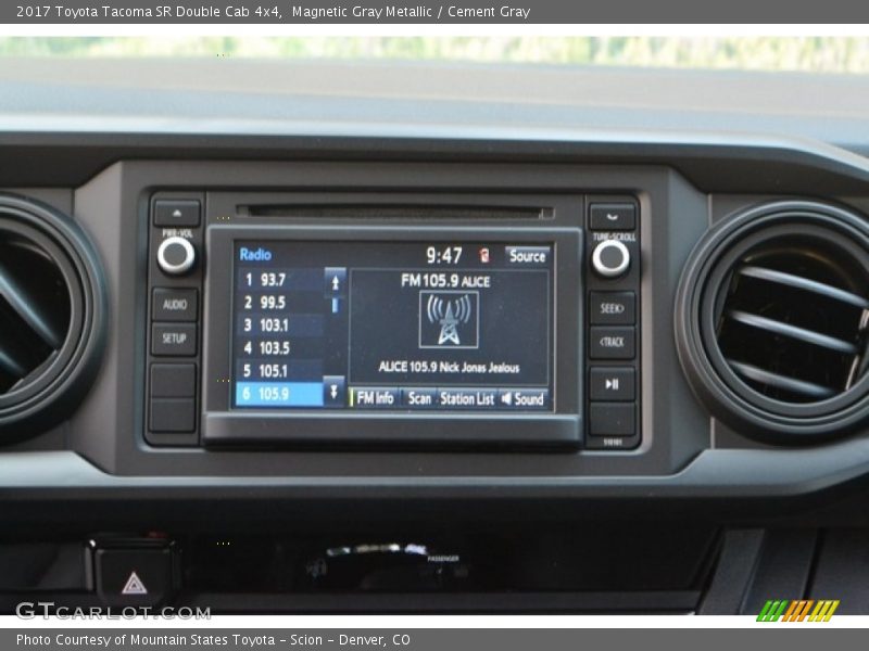 Controls of 2017 Tacoma SR Double Cab 4x4