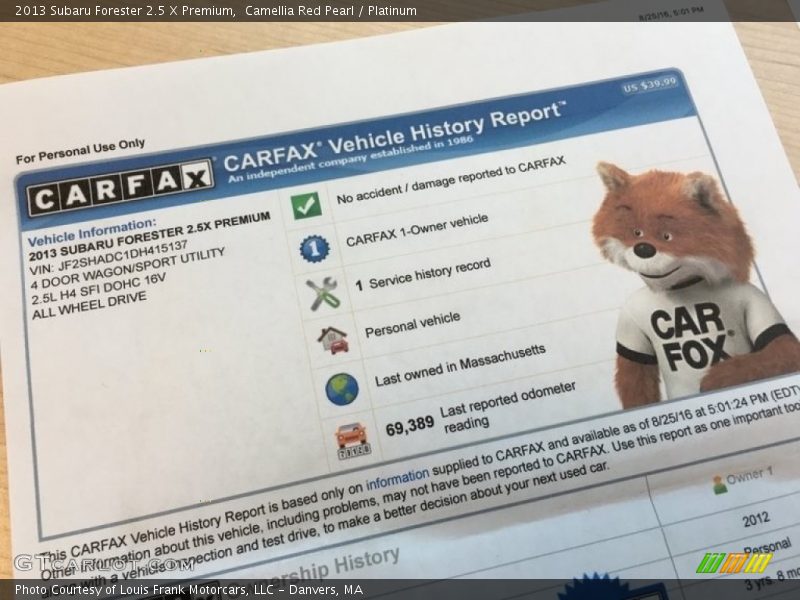 Camellia Red Pearl / Platinum 2013 Subaru Forester 2.5 X Premium