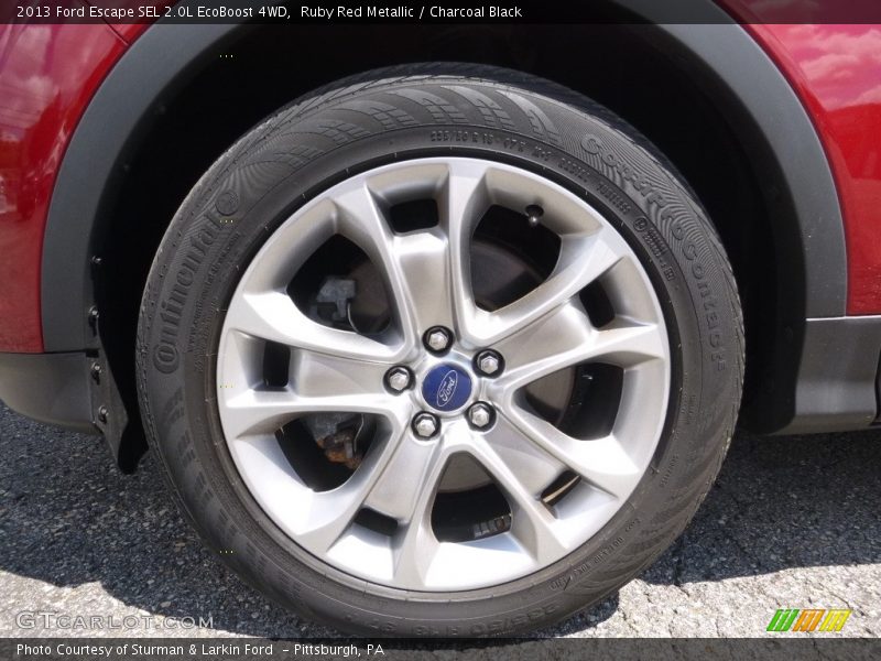 Ruby Red Metallic / Charcoal Black 2013 Ford Escape SEL 2.0L EcoBoost 4WD