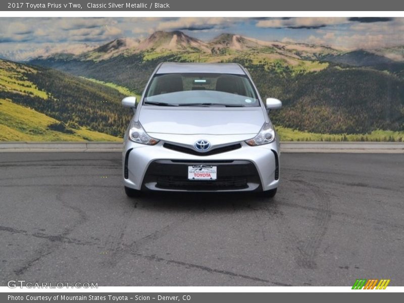 Classic Silver Metallic / Black 2017 Toyota Prius v Two