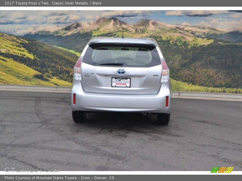 Classic Silver Metallic / Black 2017 Toyota Prius v Two