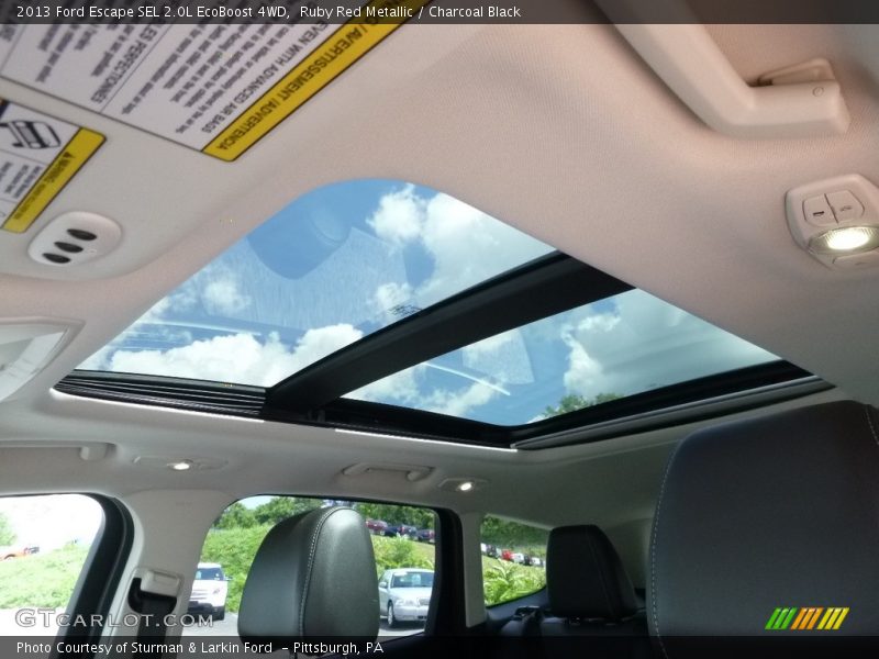 Ruby Red Metallic / Charcoal Black 2013 Ford Escape SEL 2.0L EcoBoost 4WD