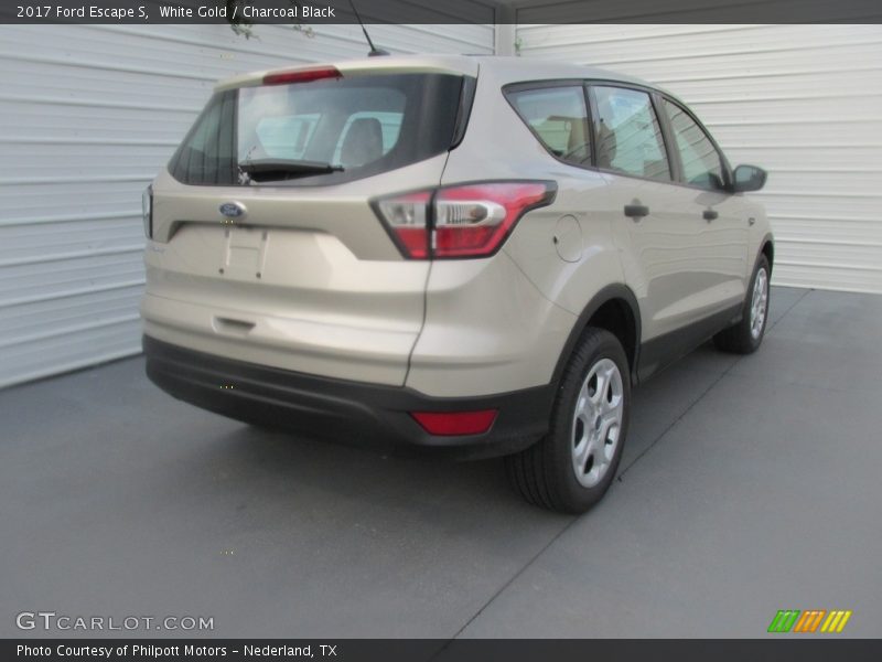 White Gold / Charcoal Black 2017 Ford Escape S