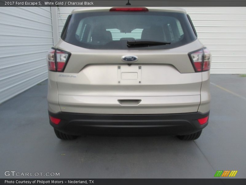 White Gold / Charcoal Black 2017 Ford Escape S