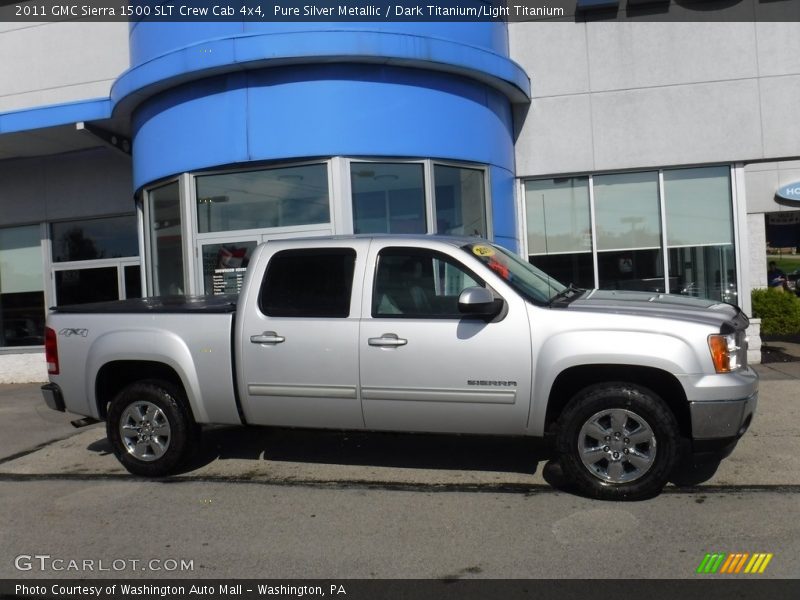 Pure Silver Metallic / Dark Titanium/Light Titanium 2011 GMC Sierra 1500 SLT Crew Cab 4x4