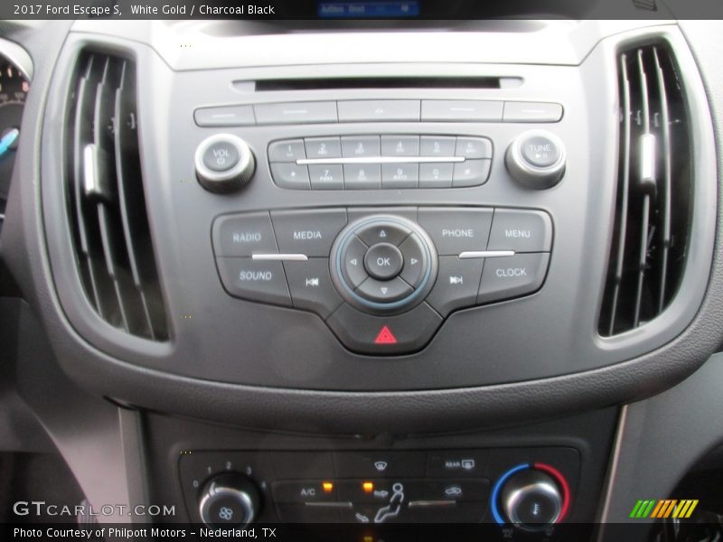 White Gold / Charcoal Black 2017 Ford Escape S