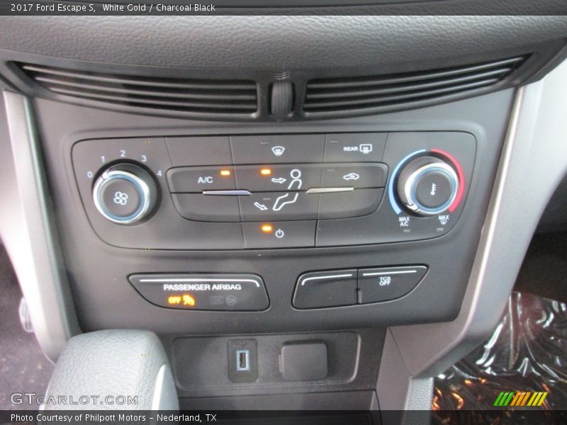 White Gold / Charcoal Black 2017 Ford Escape S