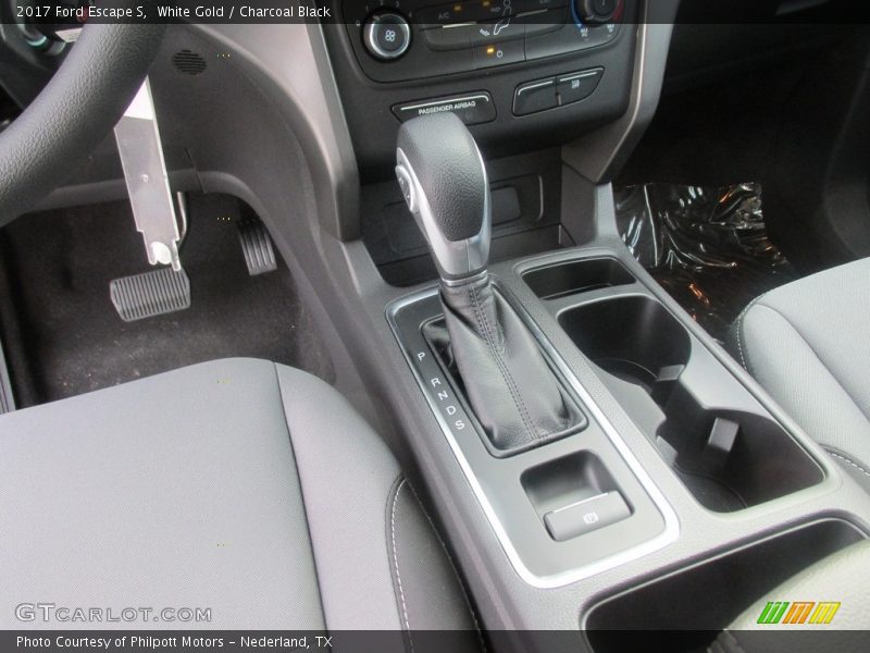 White Gold / Charcoal Black 2017 Ford Escape S
