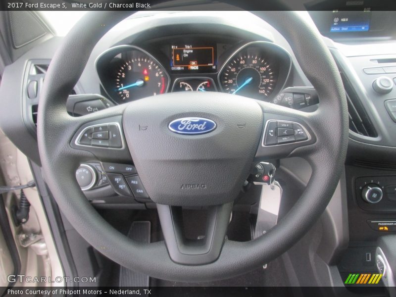White Gold / Charcoal Black 2017 Ford Escape S