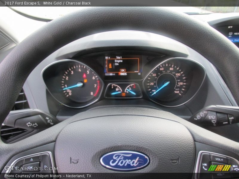 White Gold / Charcoal Black 2017 Ford Escape S