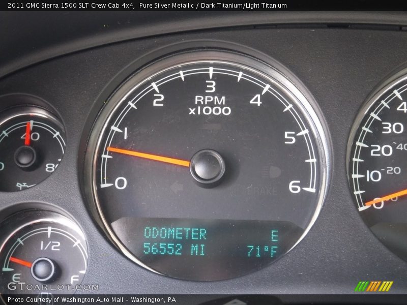 Pure Silver Metallic / Dark Titanium/Light Titanium 2011 GMC Sierra 1500 SLT Crew Cab 4x4