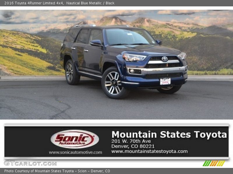Nautical Blue Metallic / Black 2016 Toyota 4Runner Limited 4x4
