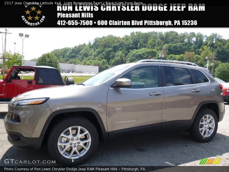 Light Brownstone Pearl / Black/Light Frost Beige 2017 Jeep Cherokee Latitude 4x4