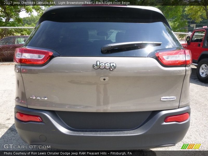 Light Brownstone Pearl / Black/Light Frost Beige 2017 Jeep Cherokee Latitude 4x4