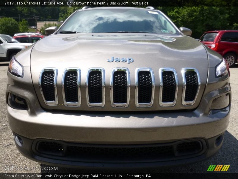 Light Brownstone Pearl / Black/Light Frost Beige 2017 Jeep Cherokee Latitude 4x4