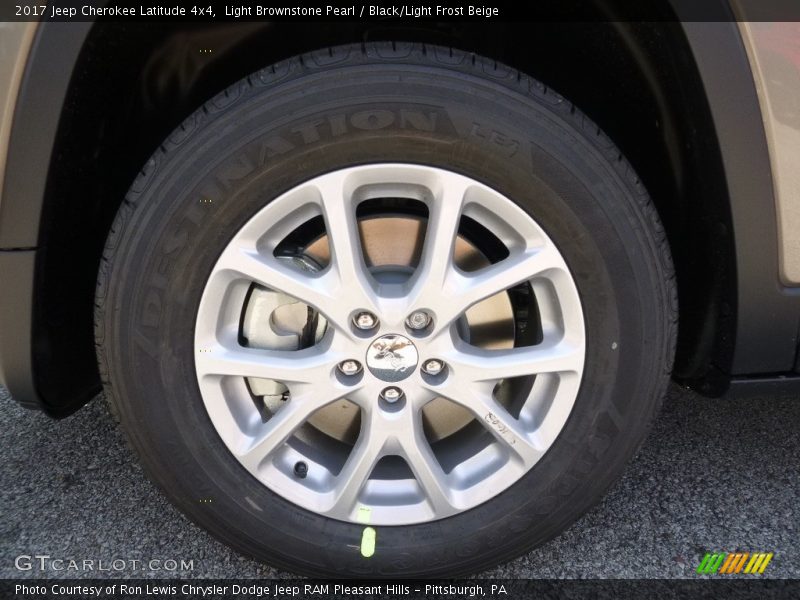 Light Brownstone Pearl / Black/Light Frost Beige 2017 Jeep Cherokee Latitude 4x4