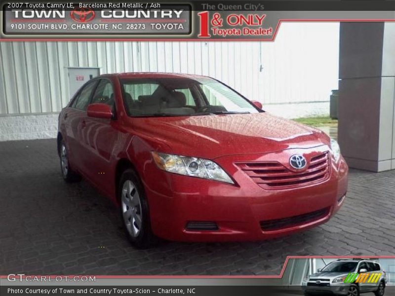 Barcelona Red Metallic / Ash 2007 Toyota Camry LE
