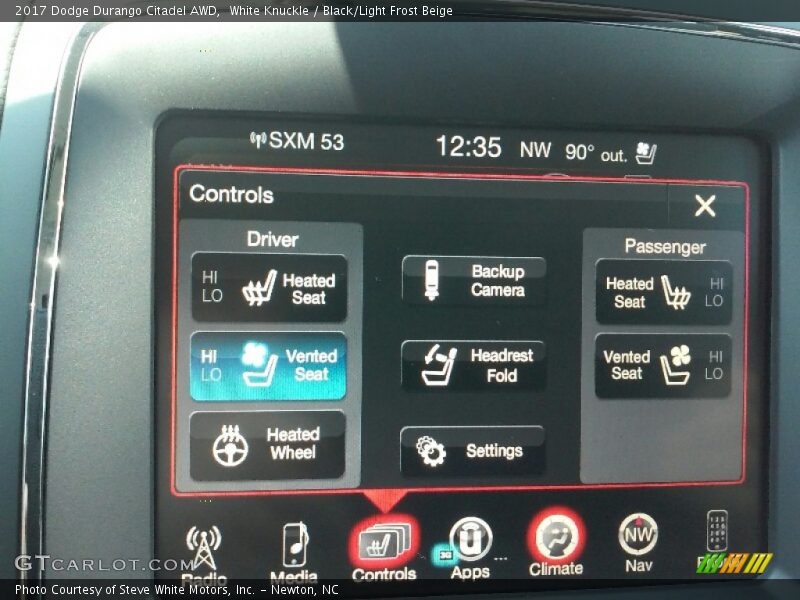 Controls of 2017 Durango Citadel AWD