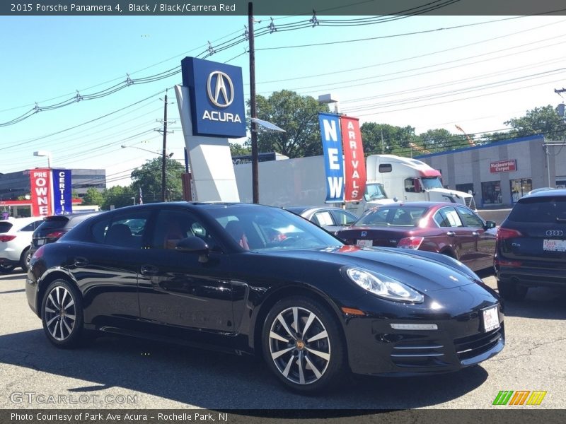 Black / Black/Carrera Red 2015 Porsche Panamera 4