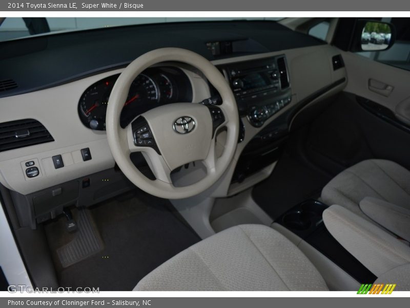 Super White / Bisque 2014 Toyota Sienna LE