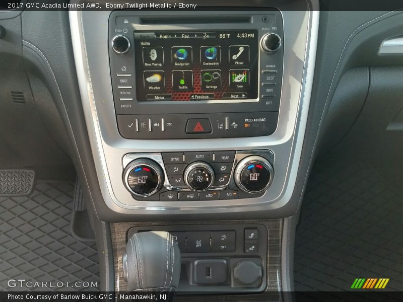 Controls of 2017 Acadia Limited AWD
