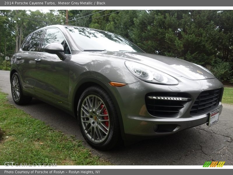 Meteor Grey Metallic / Black 2014 Porsche Cayenne Turbo