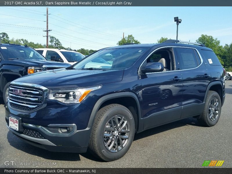 Dark Sapphire Blue Metallic / Cocoa/Light Ash Gray 2017 GMC Acadia SLT