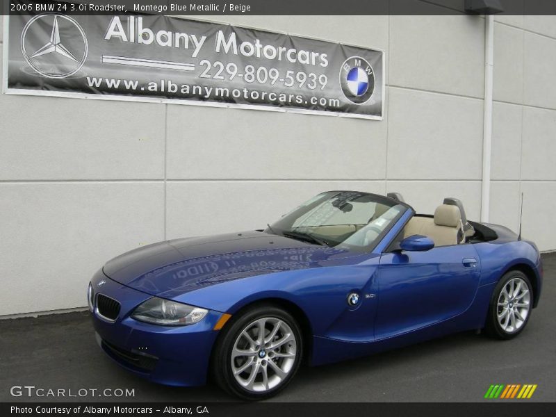 Montego Blue Metallic / Beige 2006 BMW Z4 3.0i Roadster