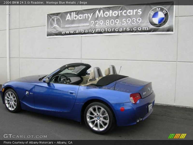 Montego Blue Metallic / Beige 2006 BMW Z4 3.0i Roadster