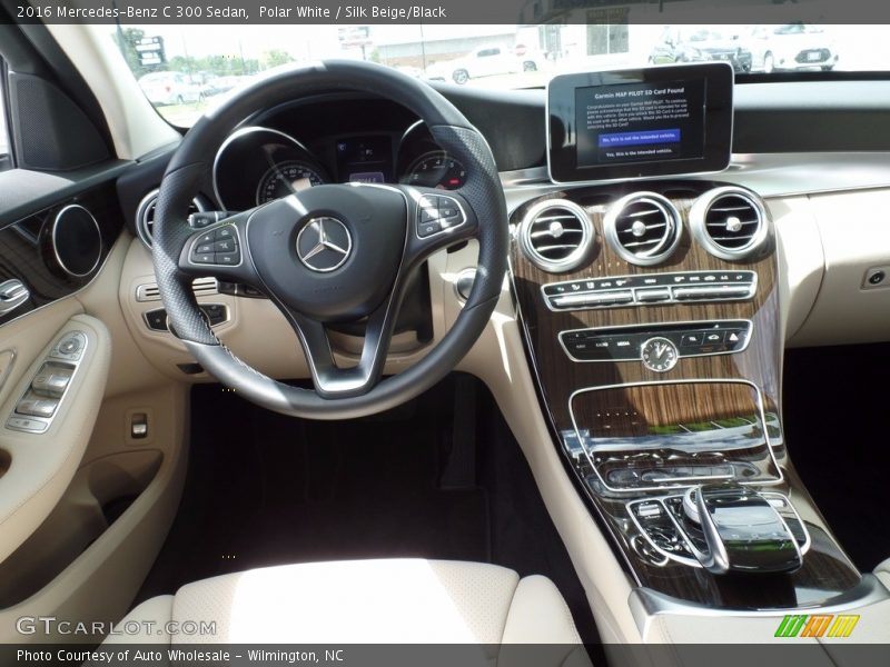 Polar White / Silk Beige/Black 2016 Mercedes-Benz C 300 Sedan