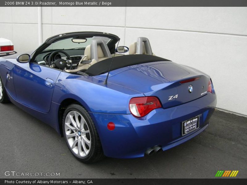 Montego Blue Metallic / Beige 2006 BMW Z4 3.0i Roadster