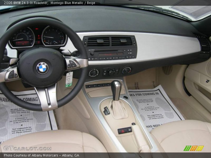 Montego Blue Metallic / Beige 2006 BMW Z4 3.0i Roadster