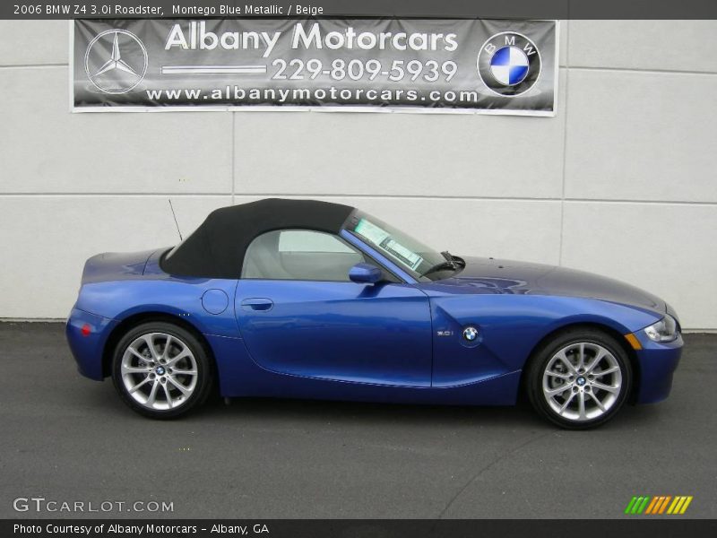 Montego Blue Metallic / Beige 2006 BMW Z4 3.0i Roadster