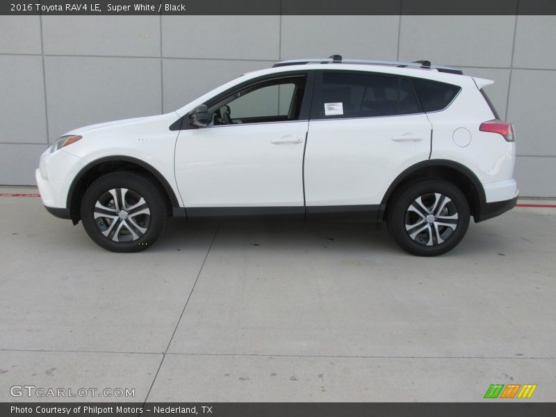 Super White / Black 2016 Toyota RAV4 LE