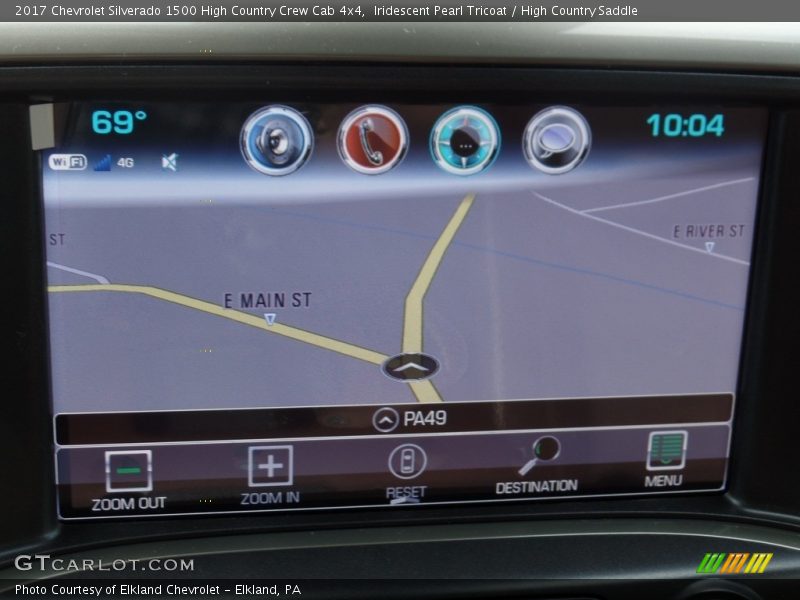 Navigation of 2017 Silverado 1500 High Country Crew Cab 4x4