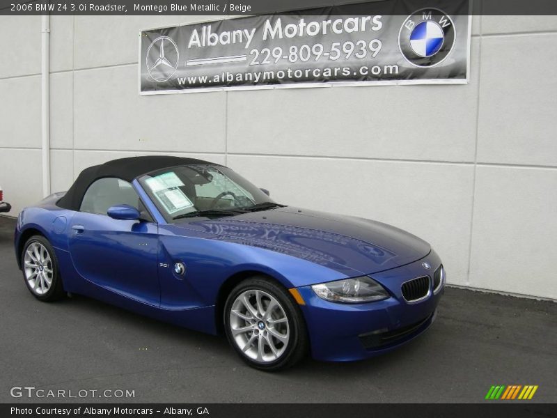 Montego Blue Metallic / Beige 2006 BMW Z4 3.0i Roadster