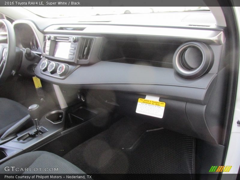 Super White / Black 2016 Toyota RAV4 LE
