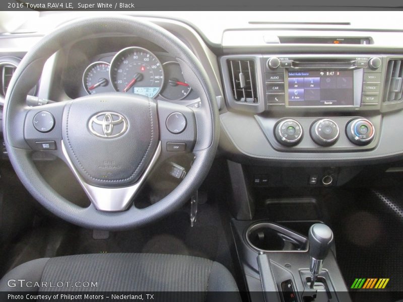 Super White / Black 2016 Toyota RAV4 LE