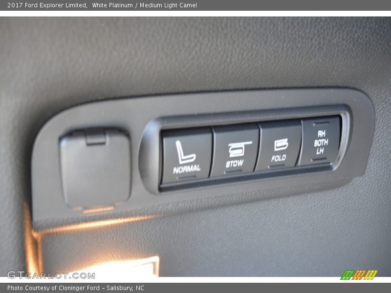 White Platinum / Medium Light Camel 2017 Ford Explorer Limited