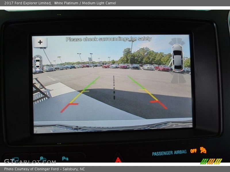 White Platinum / Medium Light Camel 2017 Ford Explorer Limited