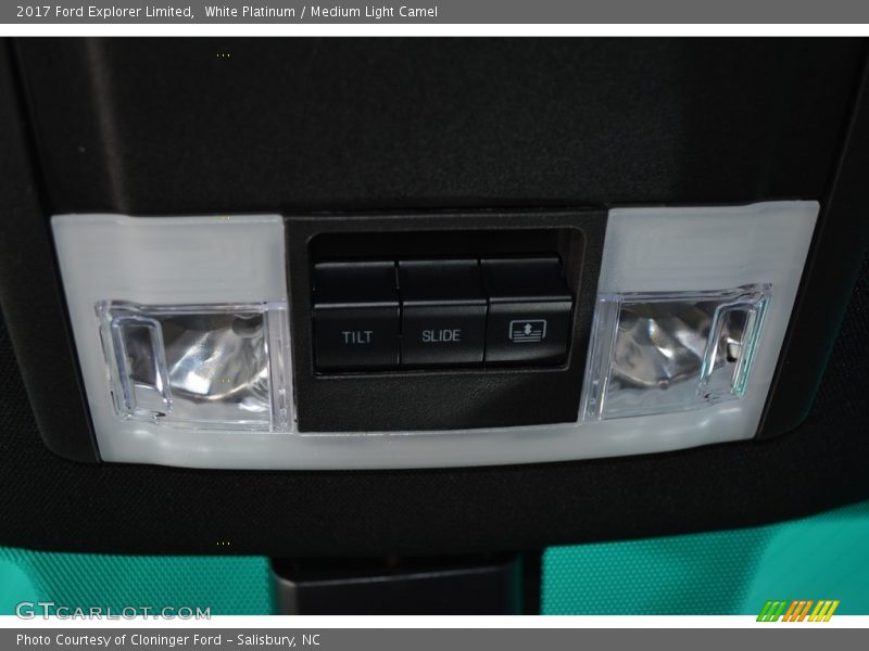 White Platinum / Medium Light Camel 2017 Ford Explorer Limited