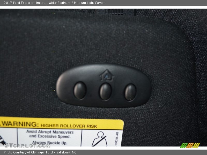 White Platinum / Medium Light Camel 2017 Ford Explorer Limited