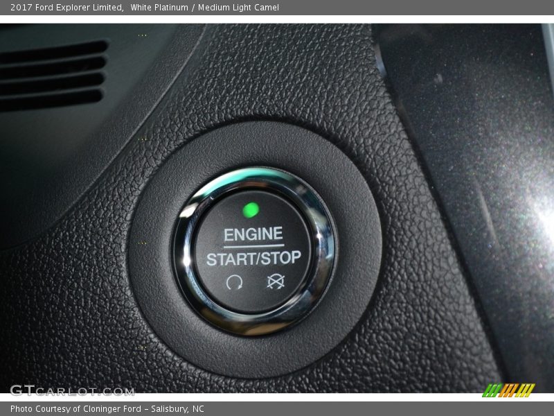 White Platinum / Medium Light Camel 2017 Ford Explorer Limited