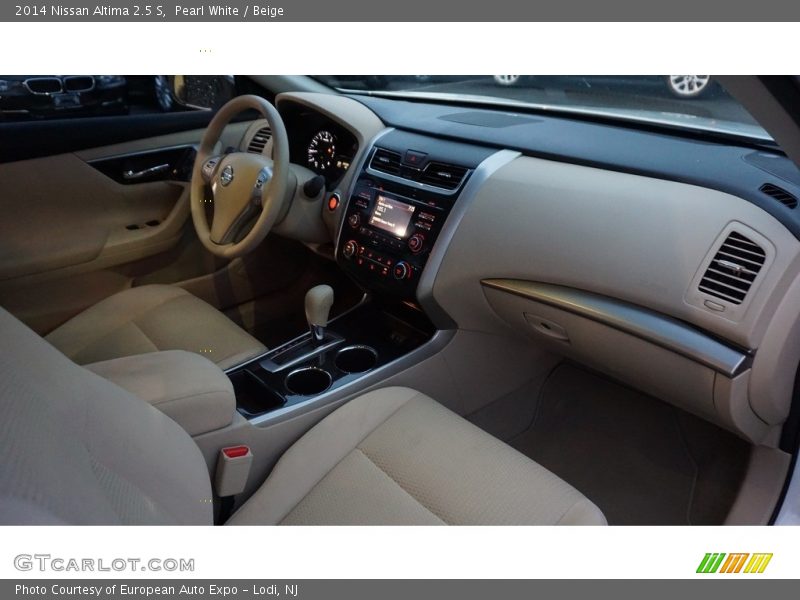 Pearl White / Beige 2014 Nissan Altima 2.5 S