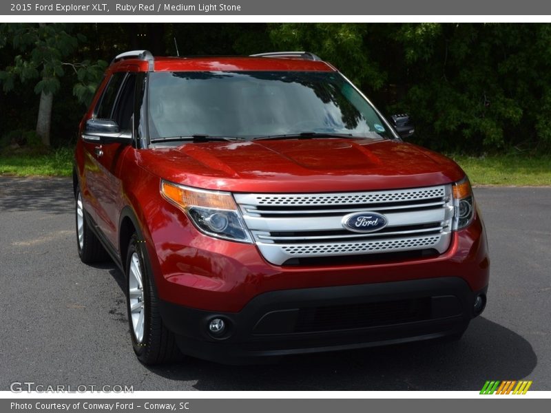 Ruby Red / Medium Light Stone 2015 Ford Explorer XLT
