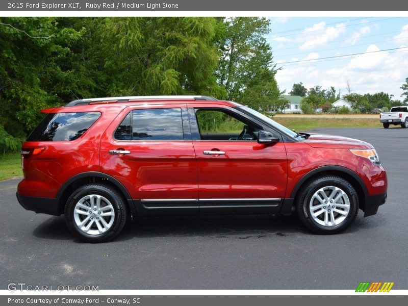 Ruby Red / Medium Light Stone 2015 Ford Explorer XLT