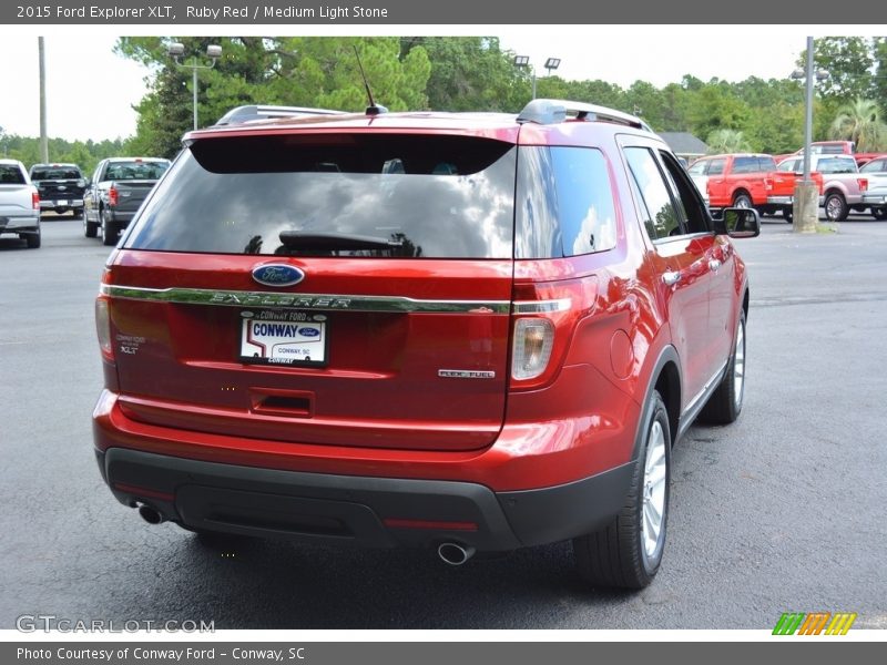 Ruby Red / Medium Light Stone 2015 Ford Explorer XLT