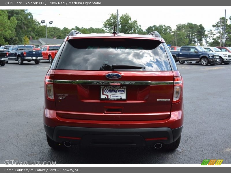 Ruby Red / Medium Light Stone 2015 Ford Explorer XLT